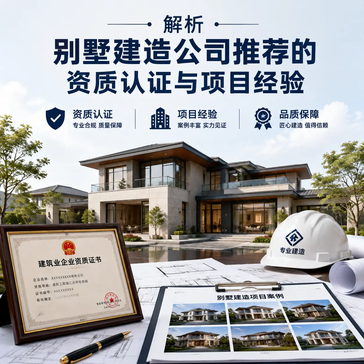解析 习水 别墅建造公司推荐的资质认证与项目经验