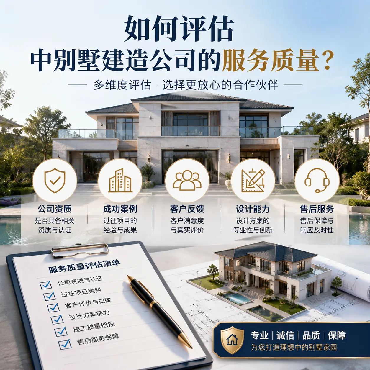 如何评估 习水 中别墅建造公司的服务质量?