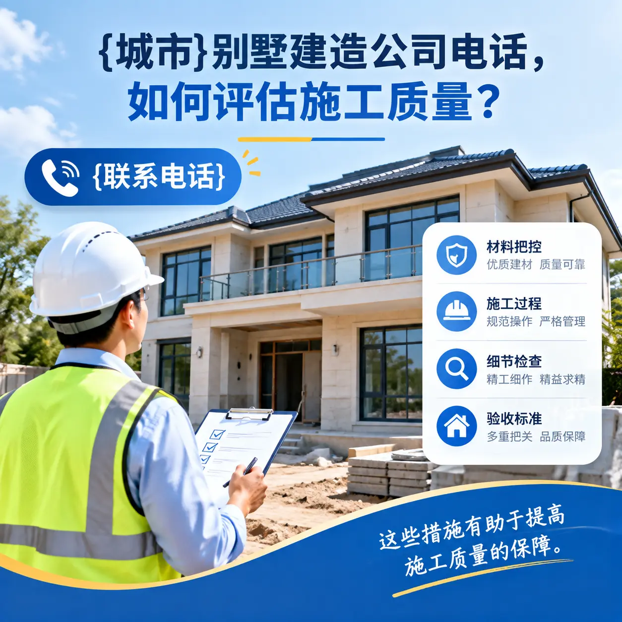 习水别墅建造公司电话,如何评估施工质量?